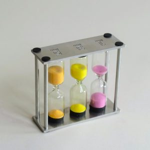 Photo of a stainless steel tea timer