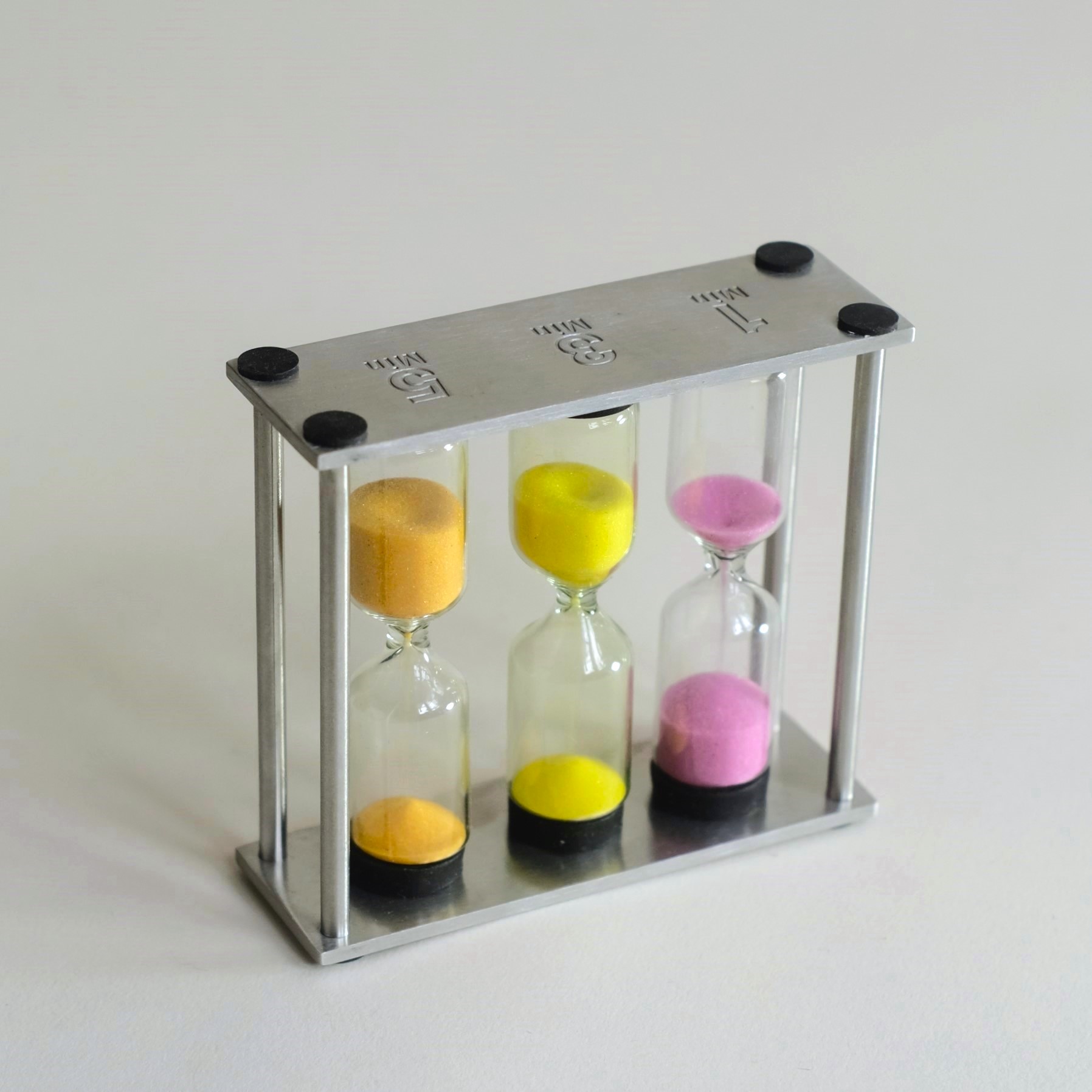 Photo of a stainless steel tea timer